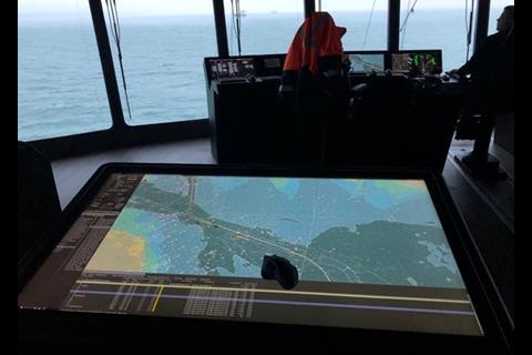 A full chart sized ECDIS planning console